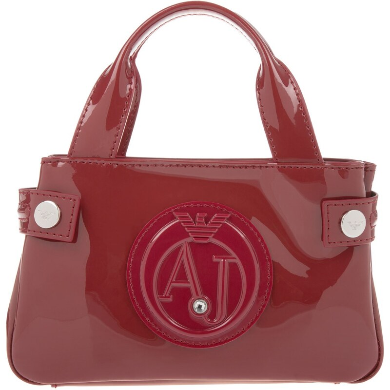 Armani Jeans Sacs à Bandoulière, Patent Mini Bag Bordeaux en rouge