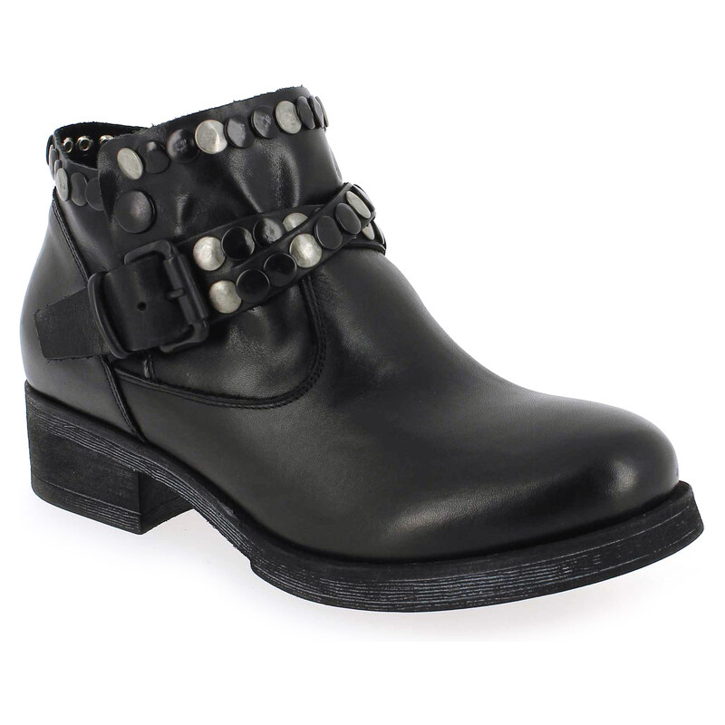 Boots Métisse KA 459 Noir pour Femme en Cuir - Promo