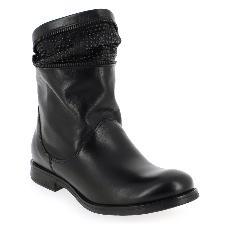 Boots Métisse B 437 Noir pour Femme en Cuir - Promo