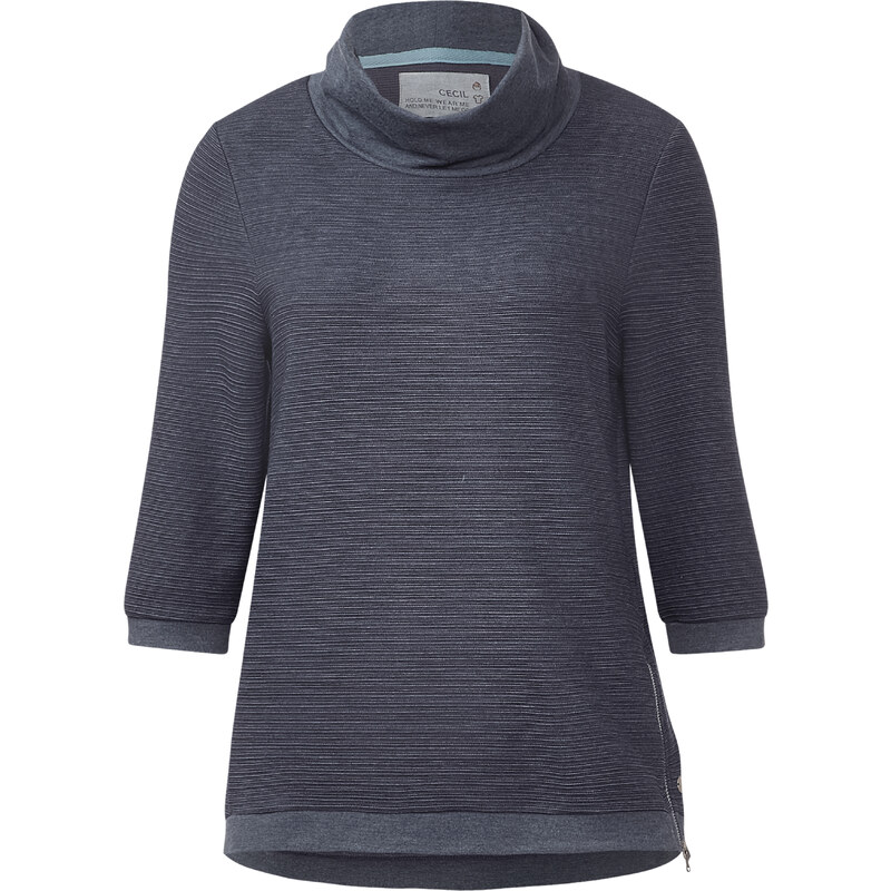 Cecil - Sweat-shirt à col ample - stripy bleu