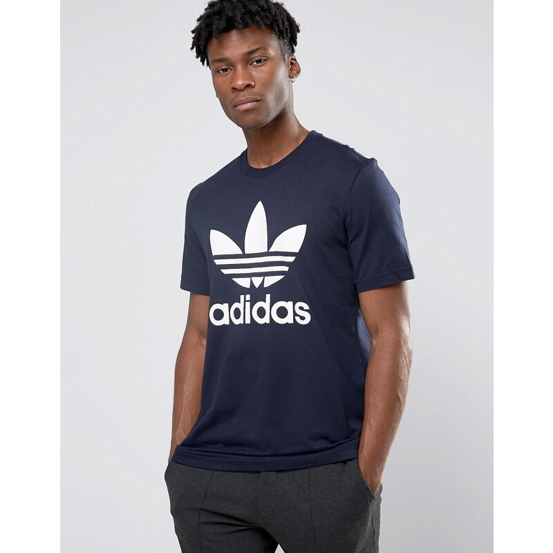 Adidas Originals - AY7710 - T-shirt motif trèfle - Bleu