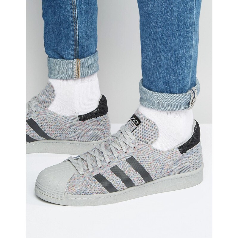 adidas Originals Adidas Orignals - Superstar 80's Primeknit - Baskets - Gris S75843 - Gris
