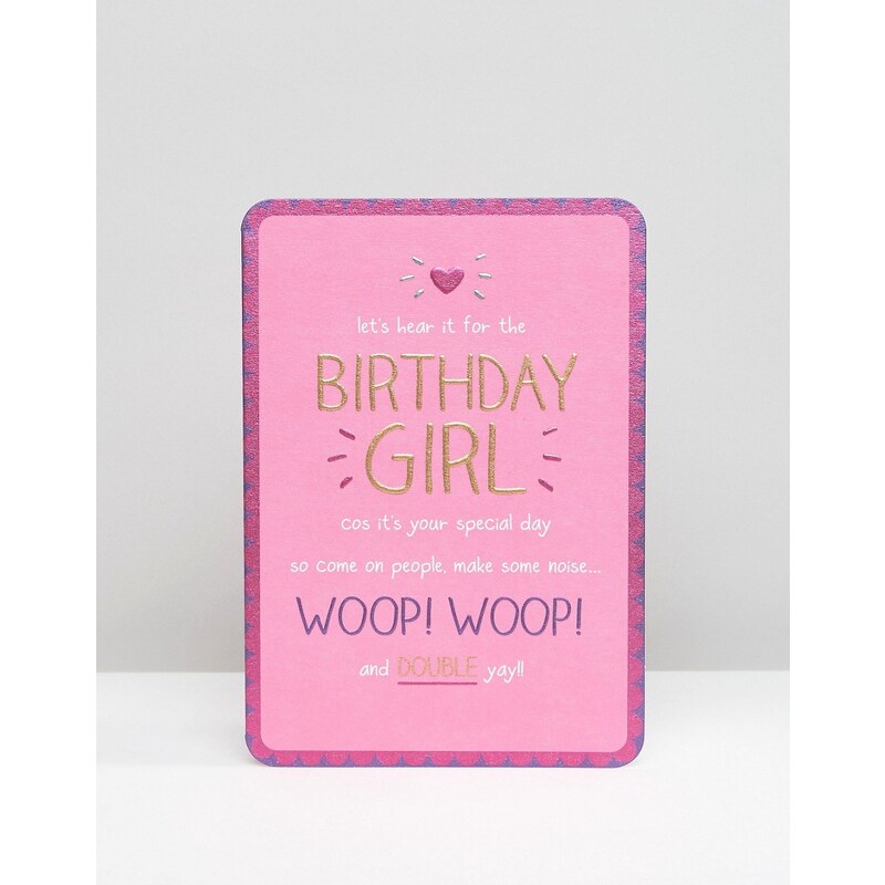 Happy Jackson - Carte d'anniversaire pour fille « Let's hear it for the Birthday Girl - Multi