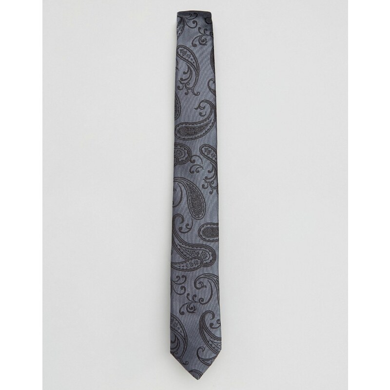 Ted Baker - Cravate en cachemire 5.5 cm - Gris