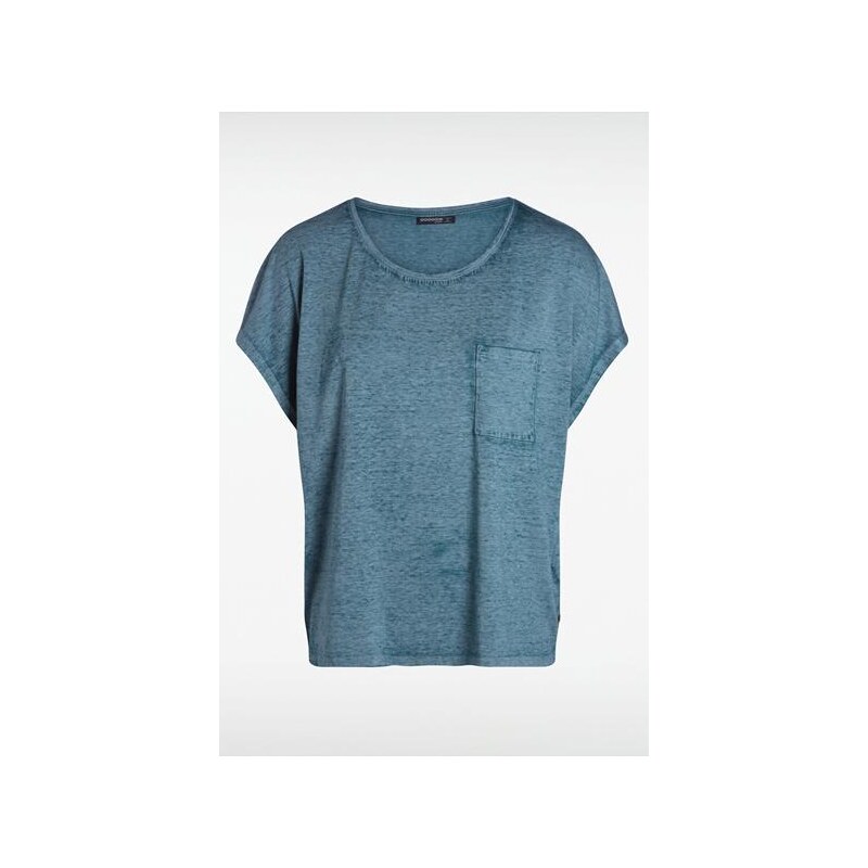 T-shirt femme loose bas liquette Bleu Polyester - Femme Taille XS - Bonobo