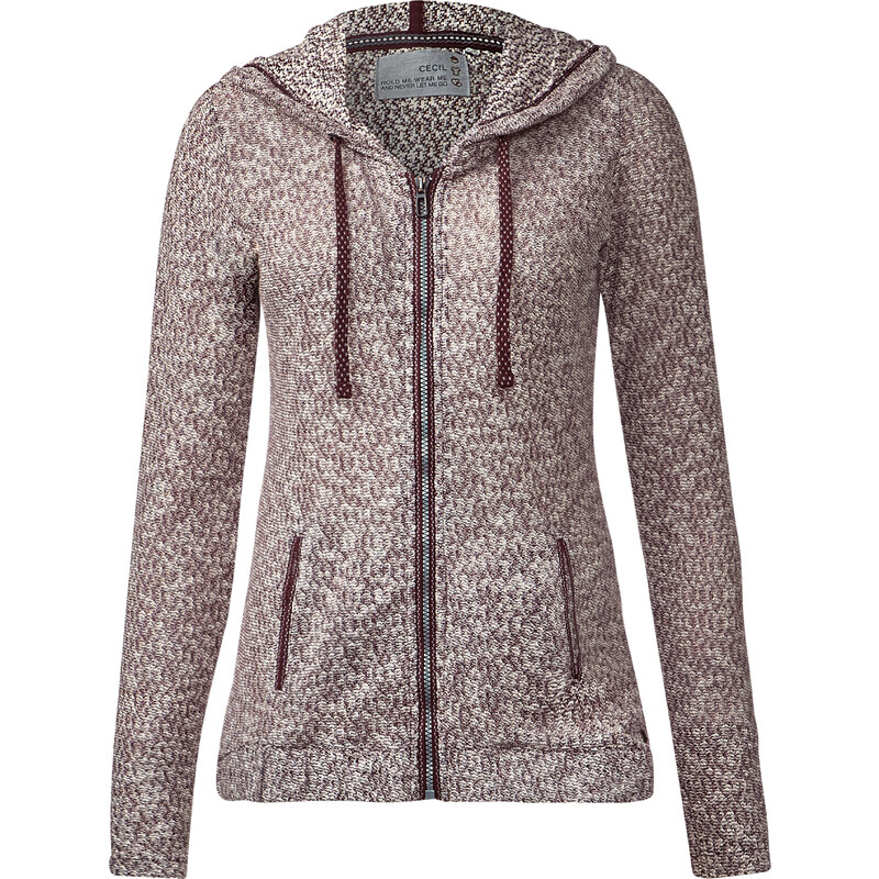 Cecil - Cardigan d'aspect chiné - maroon red