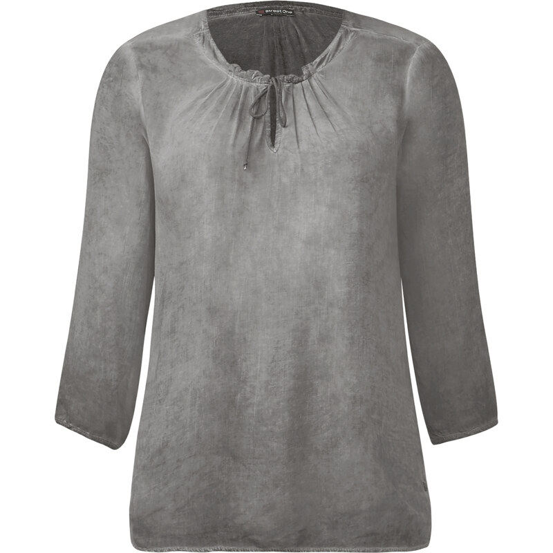 Street One - Blouse oil-washed Ines - pride grey