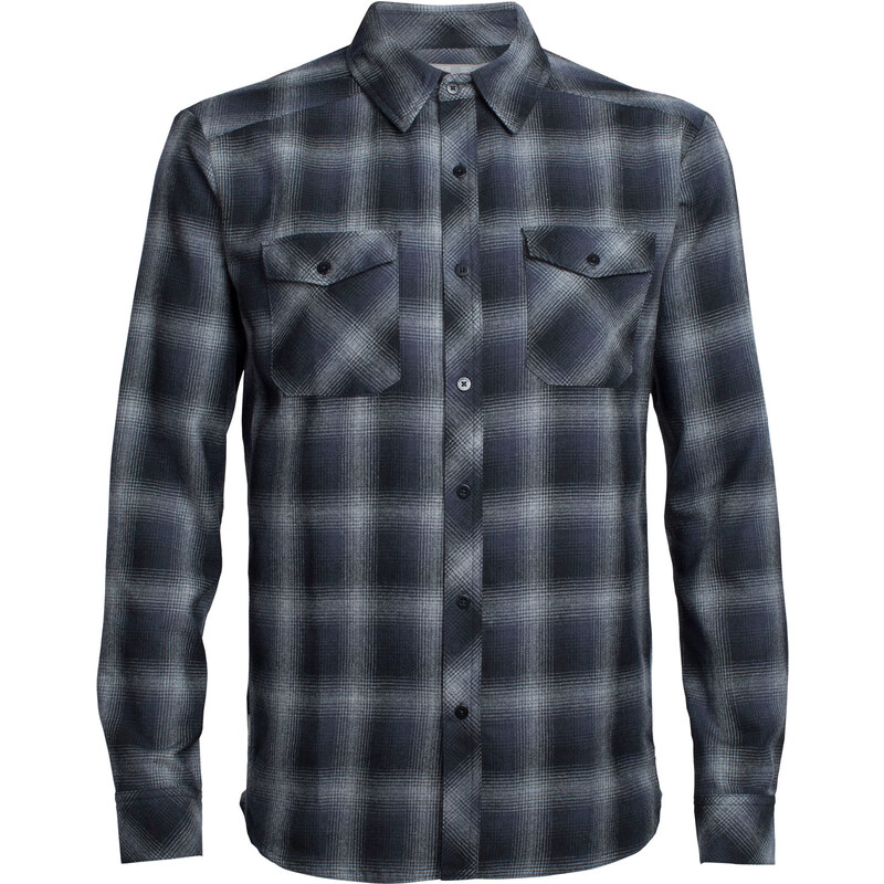 Icebreaker Lodge Flannel shirt manches longues mérinos black