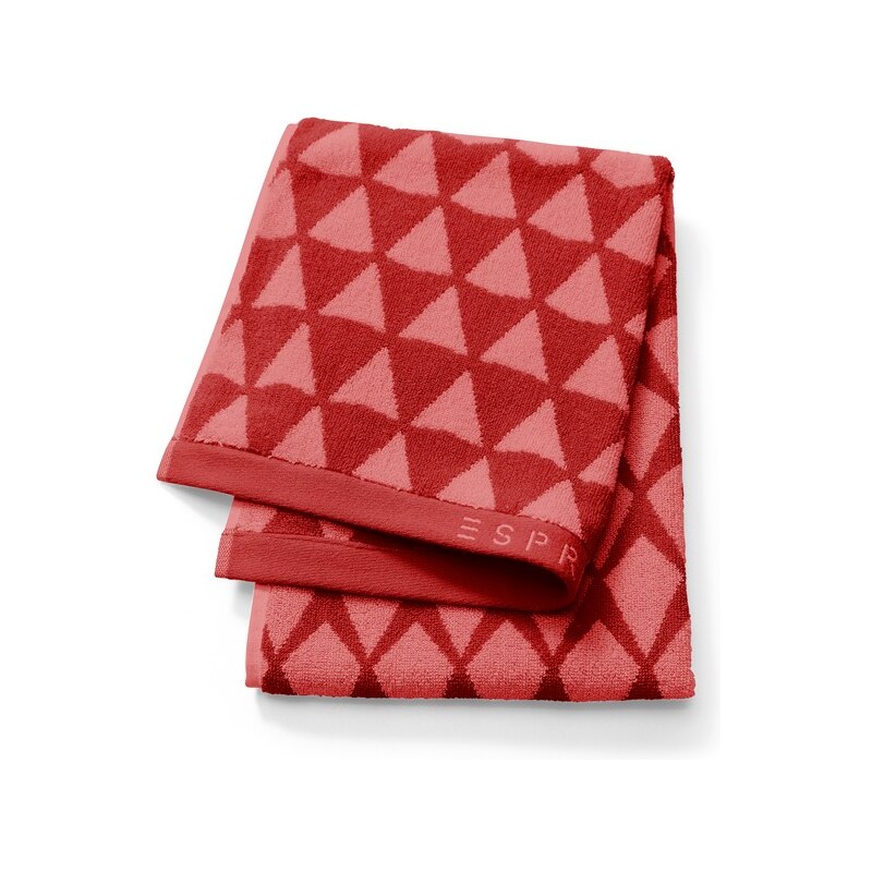 Lot 2 serviettes invité 30x50 cm MINA rouge - Collection Esprit