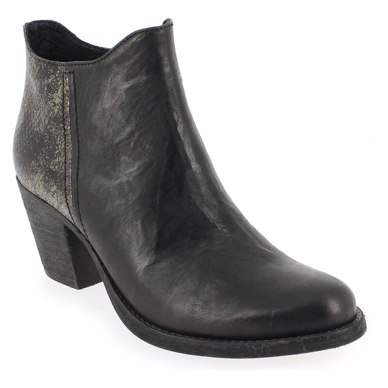 Boots Khrio 2506 Noir pour Femme en Cuir - Promo
