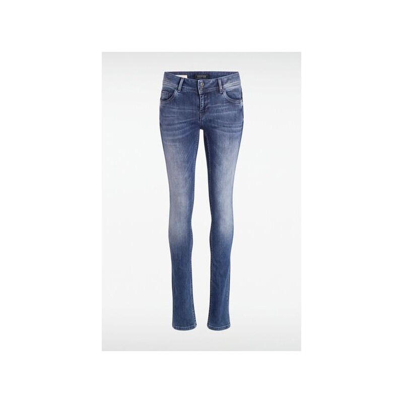 Jeans femme slim taille normale push-up Bleu Coton - Femme Taille 34 - Bonobo