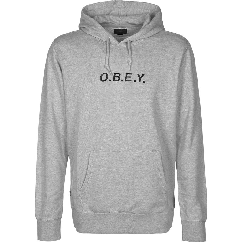 Obey Contorted sweat à capuche heahter grey