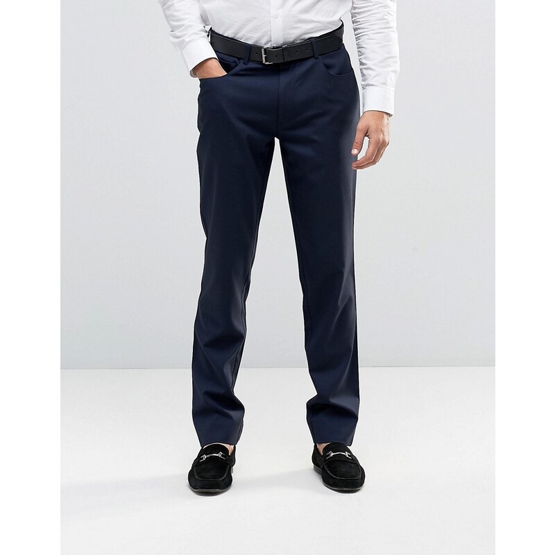 ASOS - Pantalon habillé coupe skinny à 5 poches - Bleu marine - Bleu marine