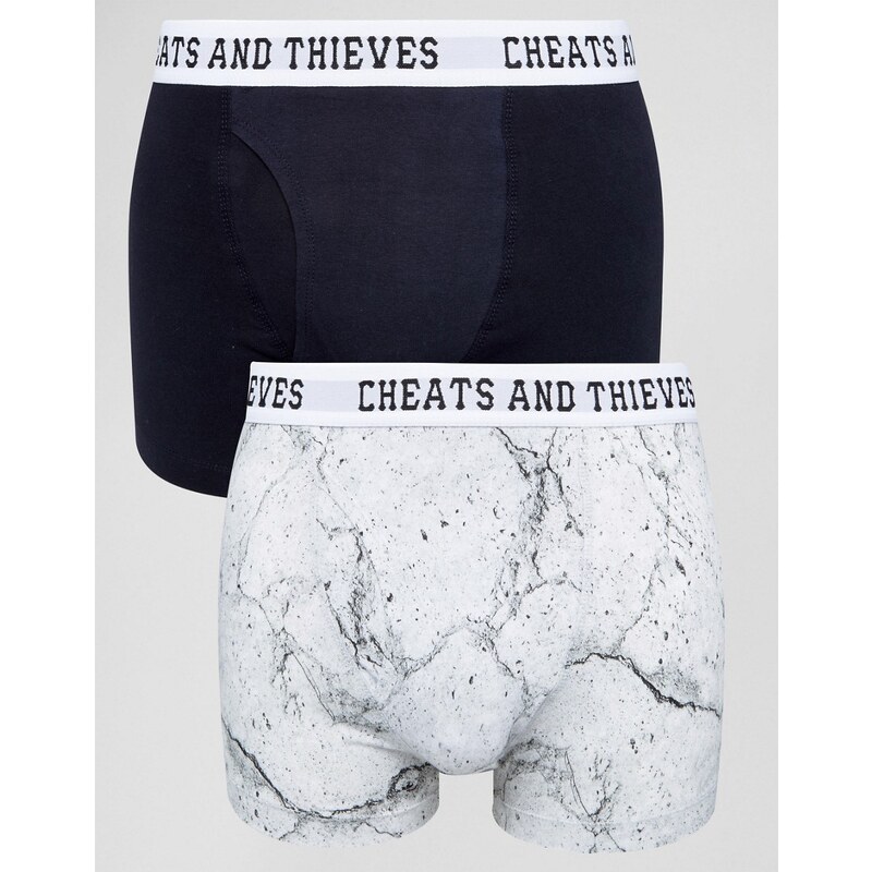 Cheats & Thieves - Lot de 2 boxers - Bleu marine