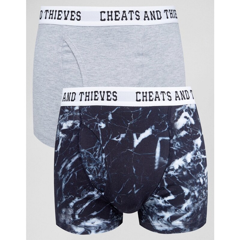 Cheats & Thieves - Lot de 2 boxers - Gris