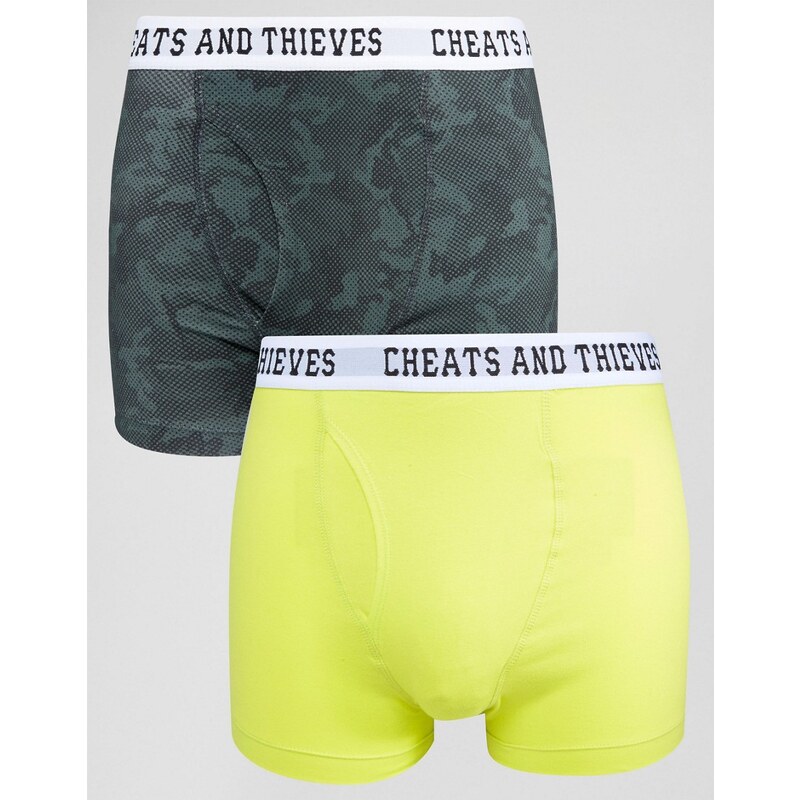 Cheats & Thieves - Lot de 2 boxers - Vert