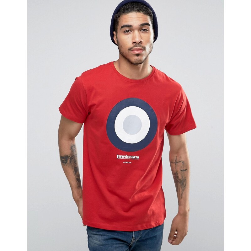 Lambretta - T-shirt classique motif cible - Rouge