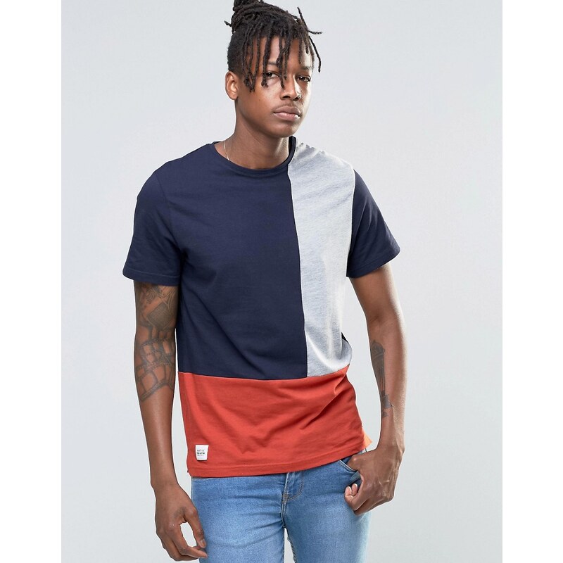 Native Youth - T-shirt color block - Gris