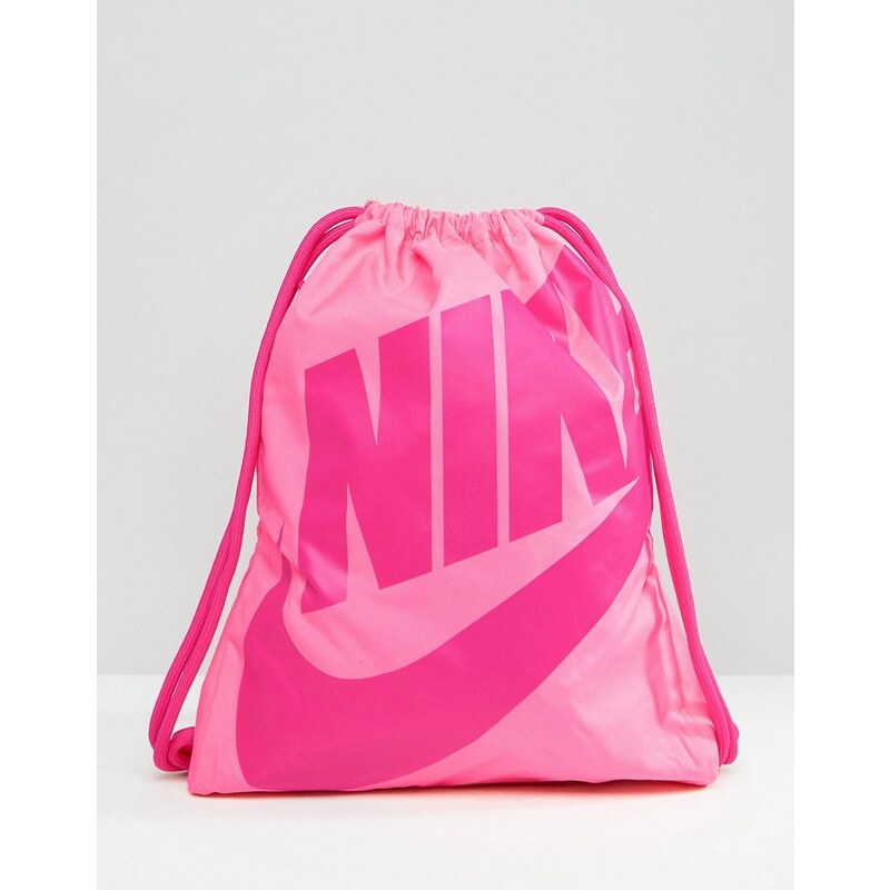 Nike - Heritage - Sac à dos avec cordon de serrage - Rose