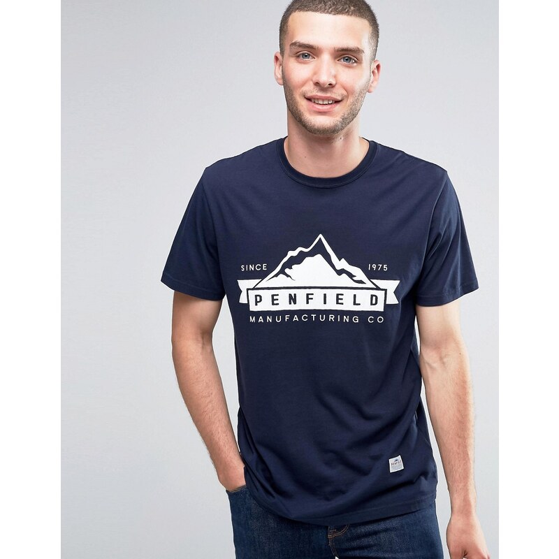 Penfield - T-shirt avec logo montagne - Bleu marine