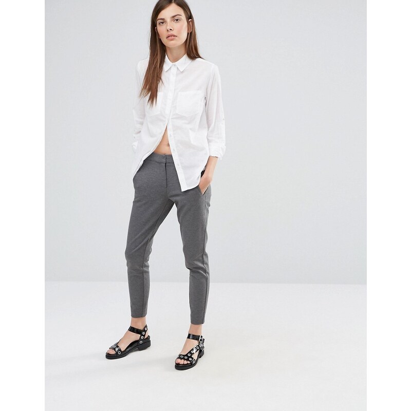 Selected - Belinda - Pantalon ajusté - Gris