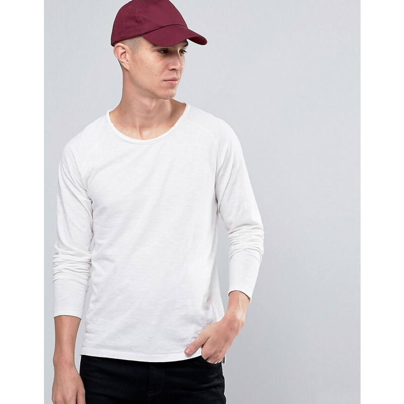 Selected - T-shirt manches longues - Blanc - Blanc
