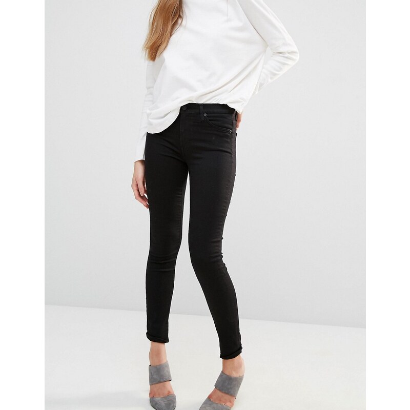 7 For All Mankind - Jean skinny taille haute - Noir