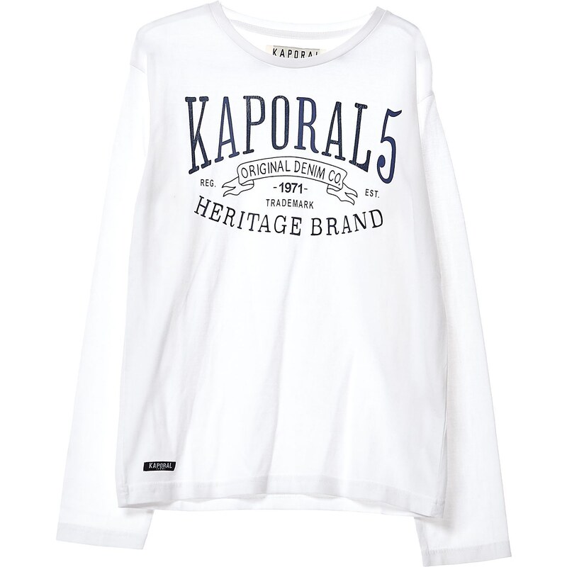 Kaporal Genur - T-shirt à manches longues en coton - blanc