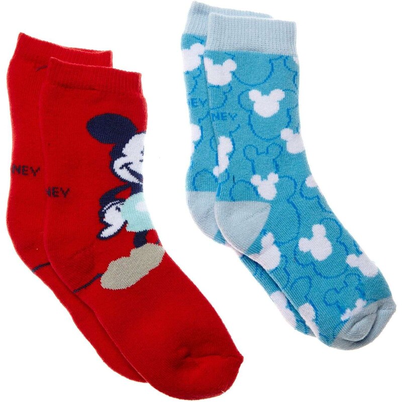 Disney Mickey - Lot de 2 paires de chaussettes - rouge