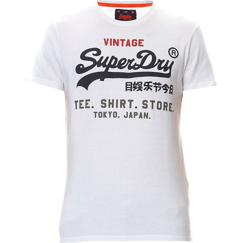 Superdry T-shirt Label - blanc