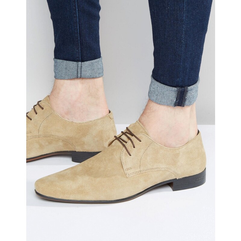 ASOS - Chaussures derby en daim - Taupe - Taupe