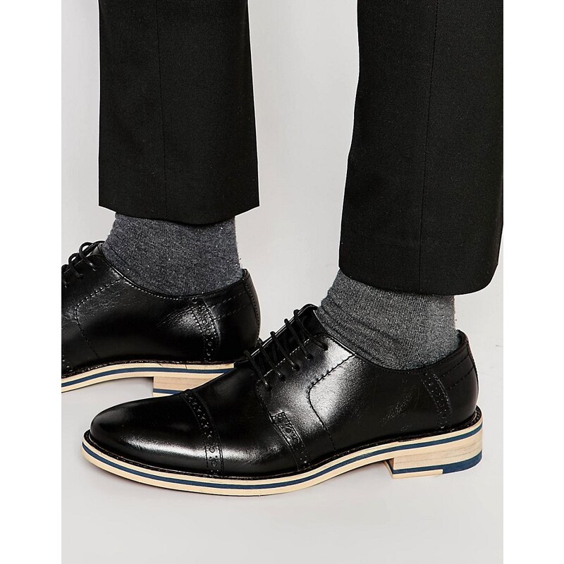 Frank Wright - Chaussures richelieu en cuir - Noir - Noir