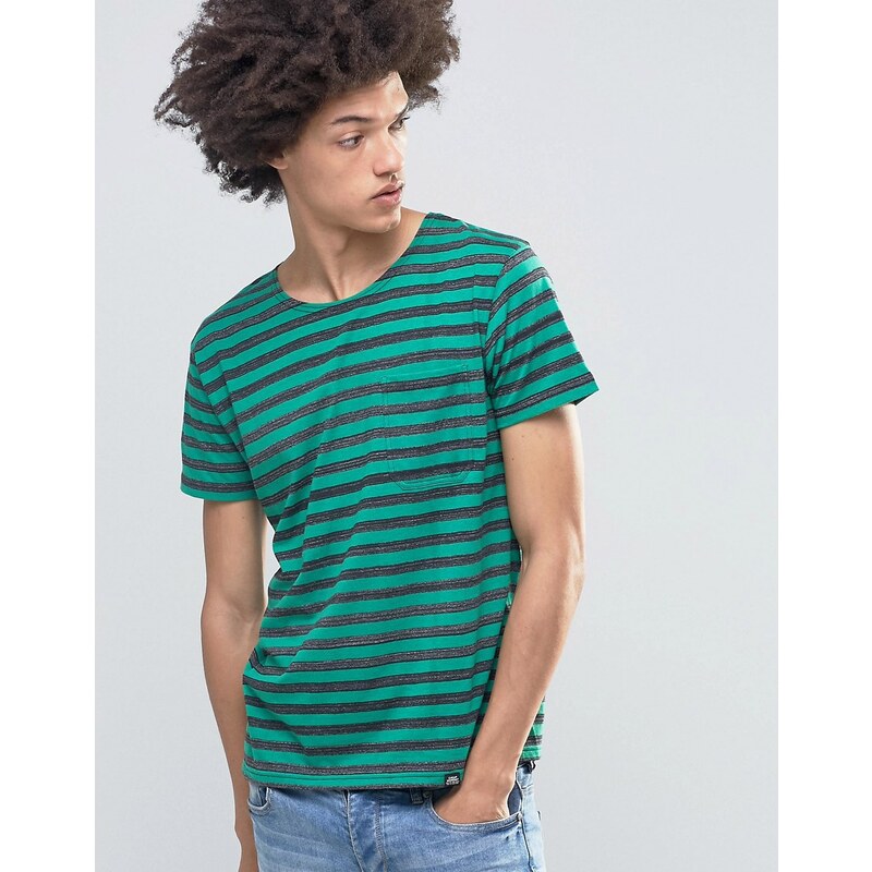 Cheap Monday - T-shirt à rayures classique et poche - Vert - Vert
