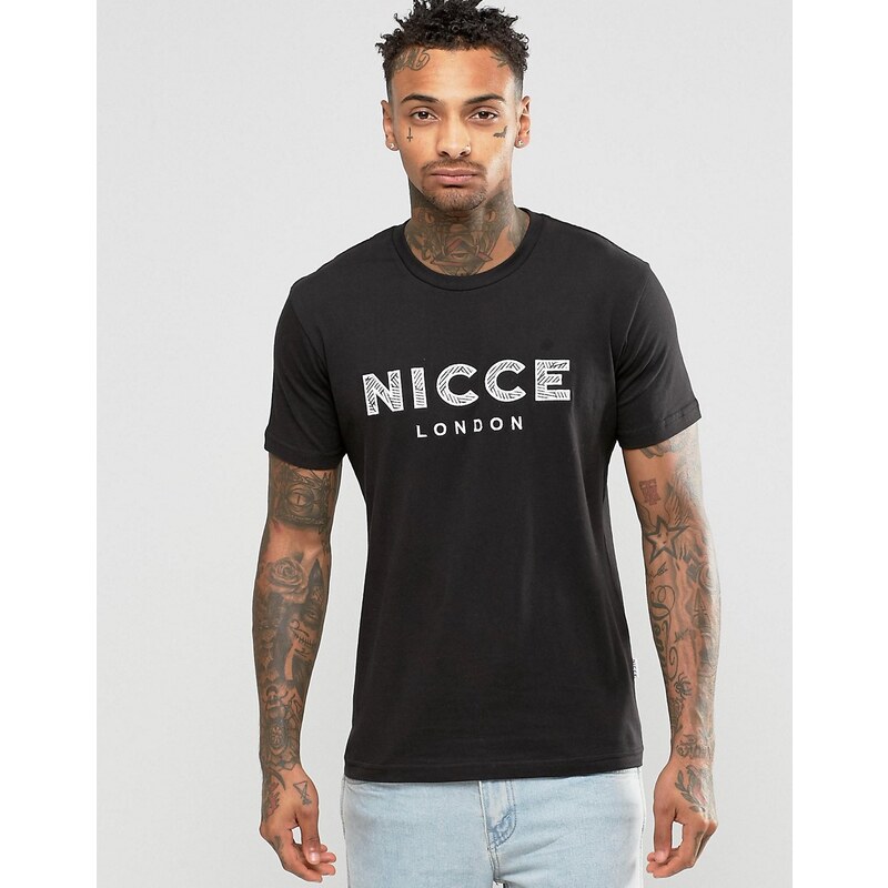 Nicce London - T-Shirt avec logo brodé - Noir