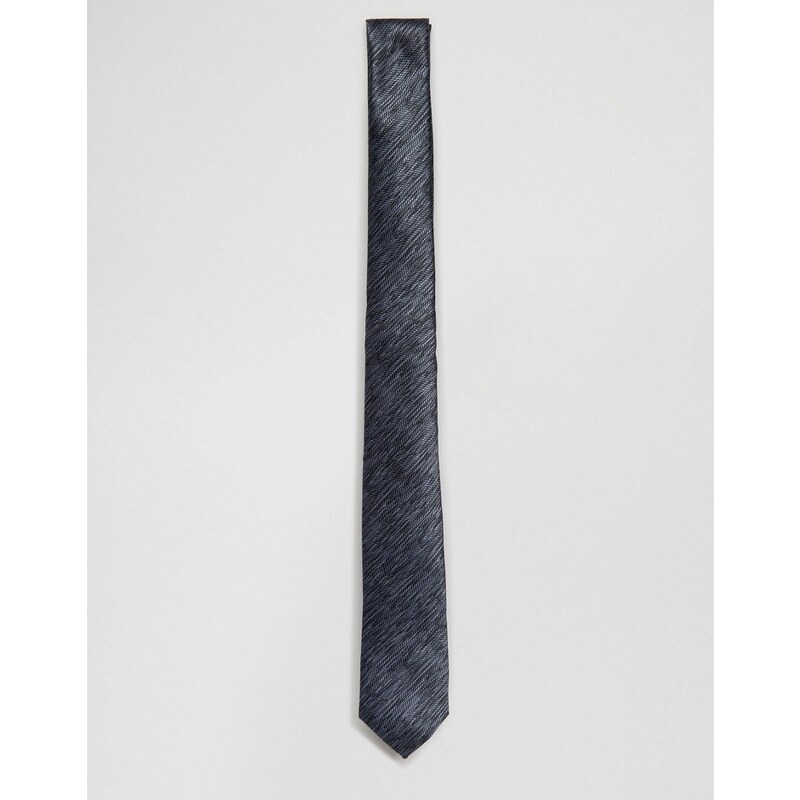 ASOS - Cravate fine à imprimé croquis - Noir - Noir
