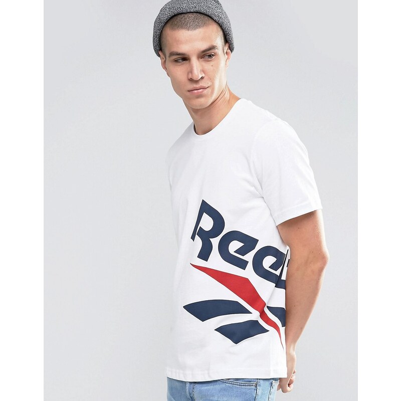 Reebok - Vector AZ9538 - T-shirt avec grand logo - Blanc - Blanc