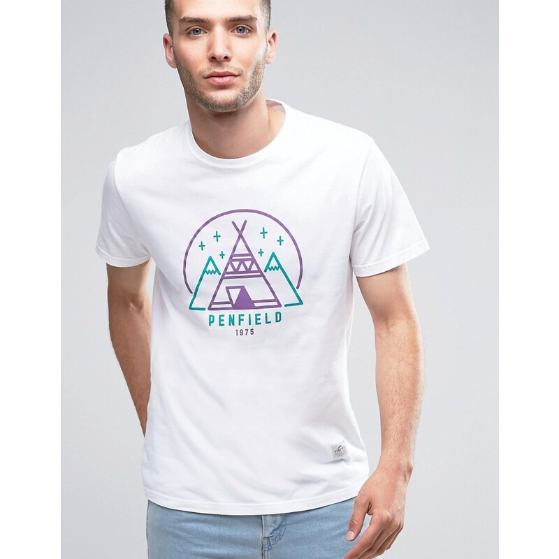 Penfield - Wigwam - T-shirt avec logo - Blanc