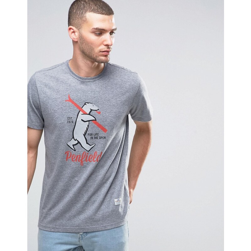 Penfield - Ski Bear - T-shirt avec logo - Gris