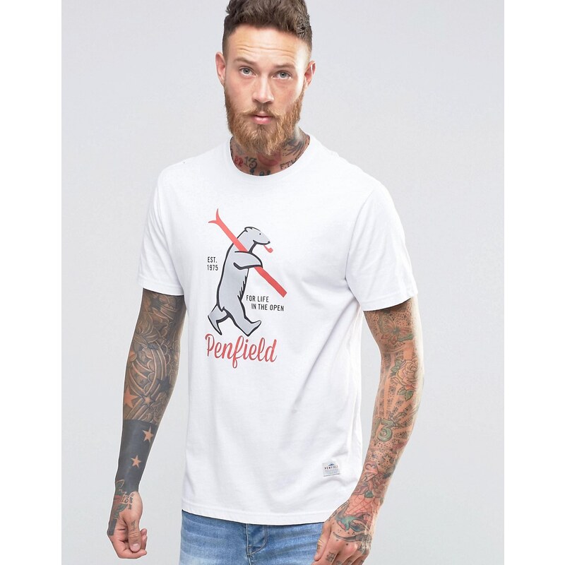 Penfield - Ski Bear - T-shirt avec logo - Blanc