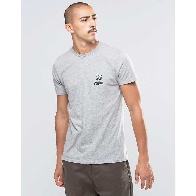 Edwin - T-Shirt avec logo yeux - Gris