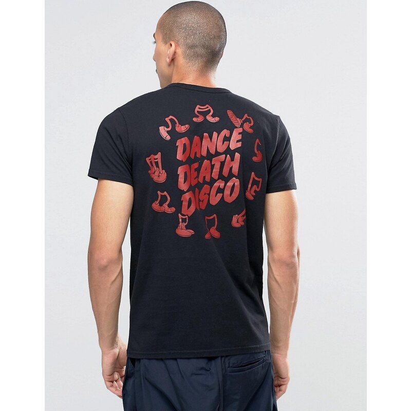 Edwin - T-shirt imprimé Dance Death Disco - Noir