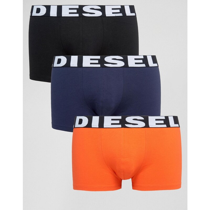 Diesel - Lot de 3 boxers avec logo à la taille - Multi