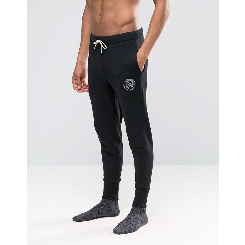 Diesel - Pantalon de jogging avec chevilles resserrées et logo - Noir