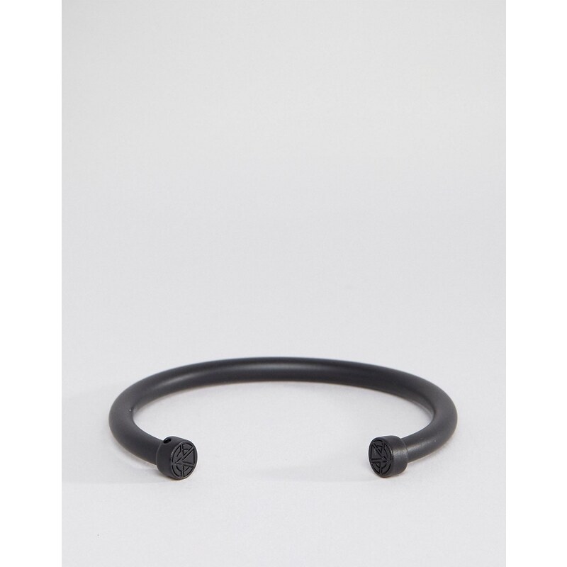 Chained & Able - Bracelet rigide avec barre - Noir mat - Noir