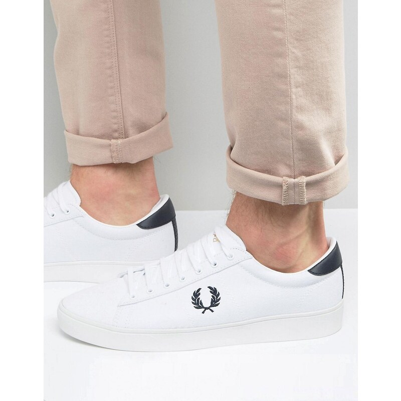 Fred Perry - Spencer - Baskets en toile - Blanc