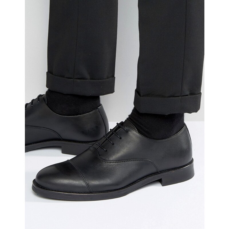 Selected - Marc - Chaussures en cuir à bout renforcé - Noir - Noir