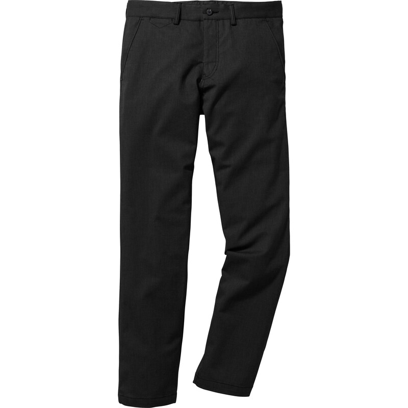 bpc selection Pantalon chino aspect laine Regular Fit, N. noir homme - bonprix