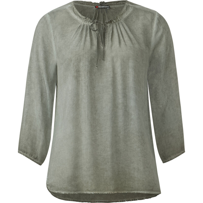 Street One - Blouse oil-washed Ines - dusty olive