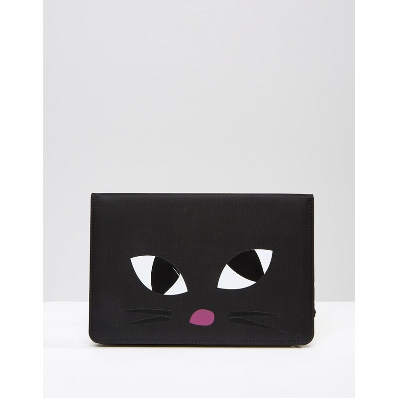Lulu Guinness - Housse pour iPad Mini motif chat dément - Noir