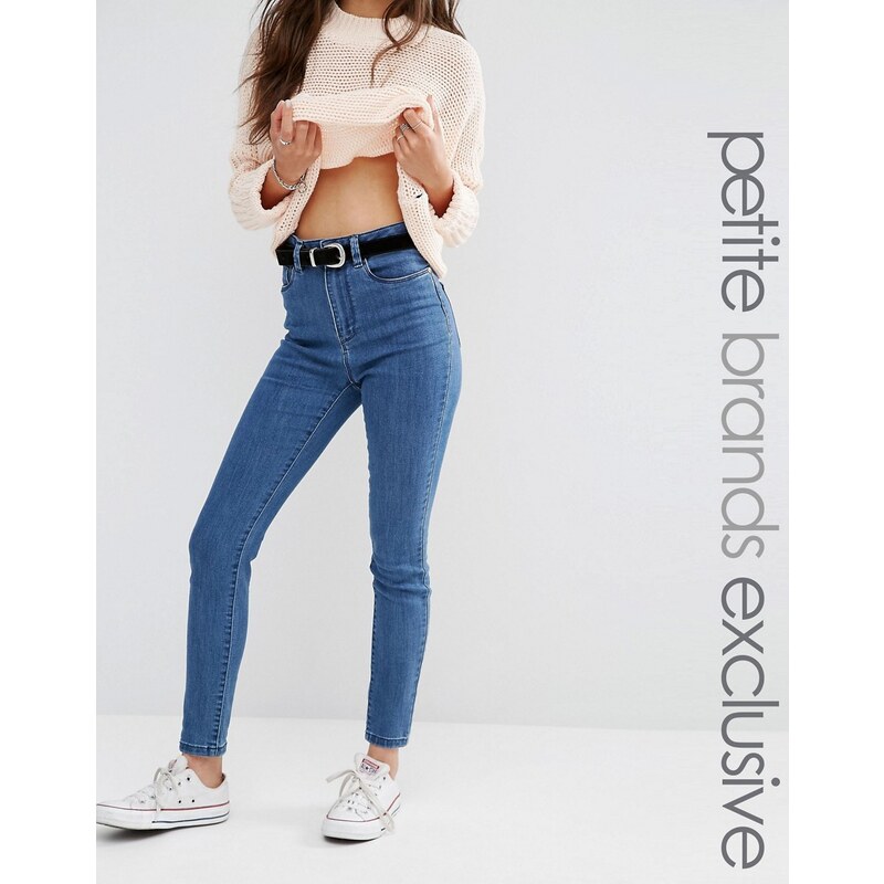 Noisy May Petite Nosiy May Petite - Lexi - Jean skinny taille haute - Bleu